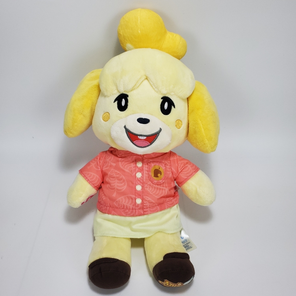 Build-A-Bear Animal Crossing Isabelle Summer Outfit Plush Toy with Sound Chip